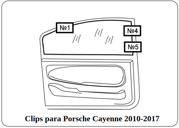 clips para porsche cayenne 2010-2017